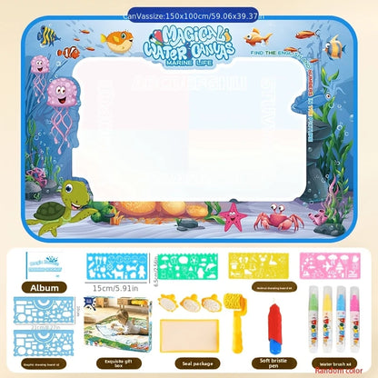 Magic Water Canvas with Pens Reusable Magic Water Drawing Mat for Children Educational Toys for Kids Christmas Gift