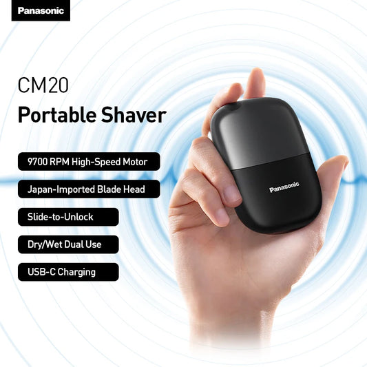 Panasonic Portable Shaver CM20 Wet and Dry Sliding Unlock USB Charging Portable Shaver