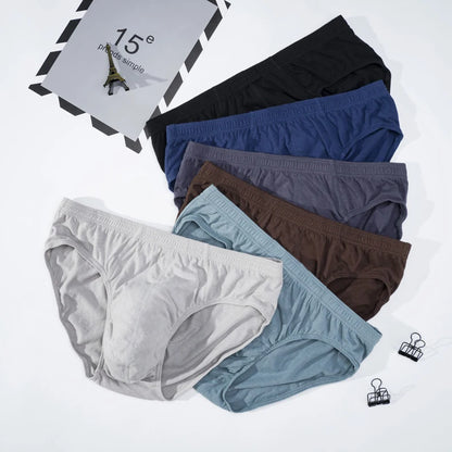 10Pcs/Lot Men's Plus Size 100% Cotton Briefs Loose Breathable Comfortable Mid-Rise Underwear XL-5XL Lingerie Underpants
