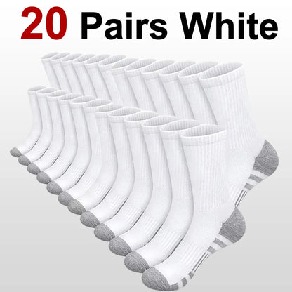 10/20/30 Pairs Men's Outdoor Sports Socks Anti Odor Absorbing Breathable Cotton Invisible Running Casual Socks for Basketball