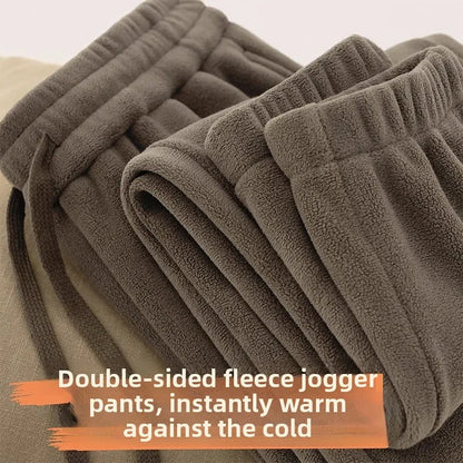 Thickened Double-Sided Fleece Women's Sports Pants Winter Outdoor Wear Warm Orlon Lined Sweatpants Commute Style Long Pants