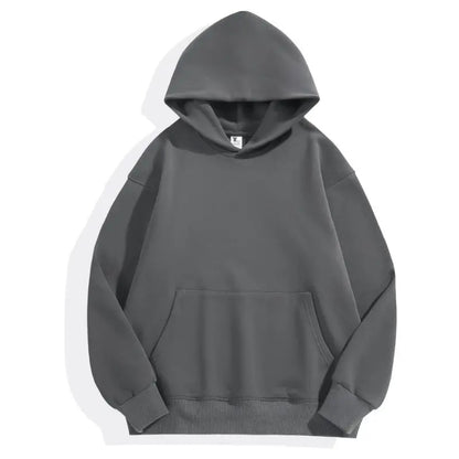 Sweatshirt 480gsm Heavy Weight Cotton Plus Velvet Hooded Sweater Men Thickened Tight Polar Fleece Pullover Hoodie