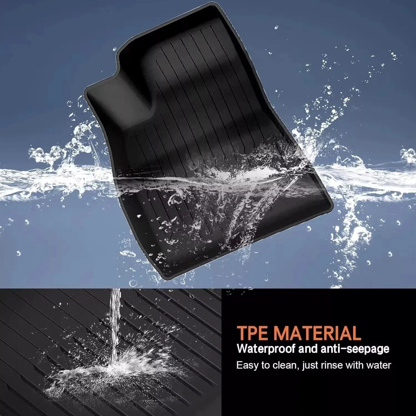 TPE Car Floor Mats for New Tesla Model Y Standard 2025+ Waterproof Cargo Liner Non-Slip Trunk Mats Foot Pads Luggage Mat ModelY