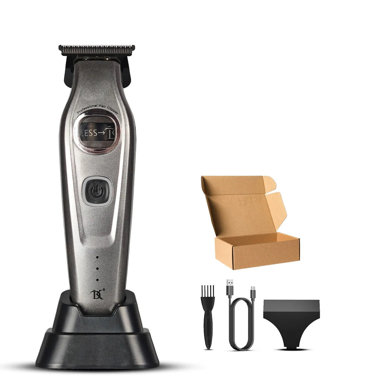 BRDCLIP 609 10000RPM Grey Professional Hair Clipper 7500RPM External Rotor Brushless Motor DLC Blade Hair Trimmer Barber Shaver