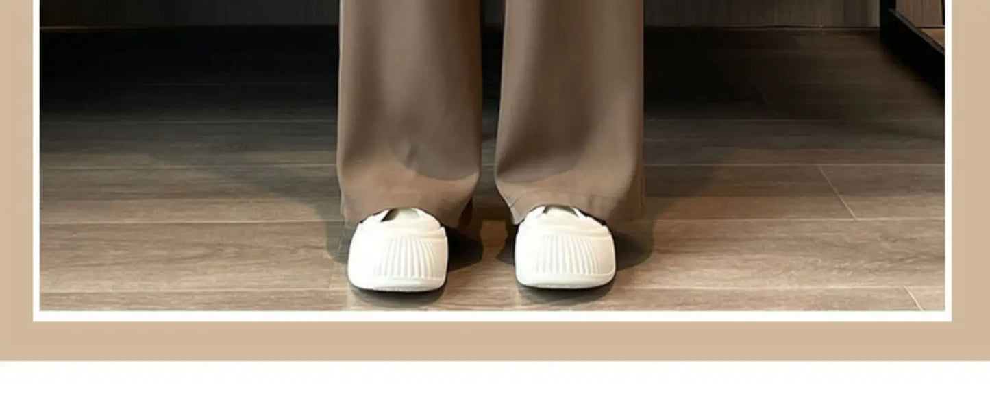 High Waist Wide Leg Pants Women's Loose Casual Straight Nine Points Super plus Size Slimming Trousers Korean Sle Spring Aut...