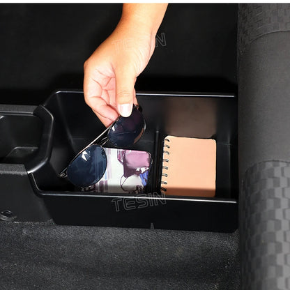 TESIN Car Rear Center Storage Box Organizer for Suzuki Jimny JB74 2/4 Door 2019 2020 2021 2022 2023 2024 Up Interior Accessories