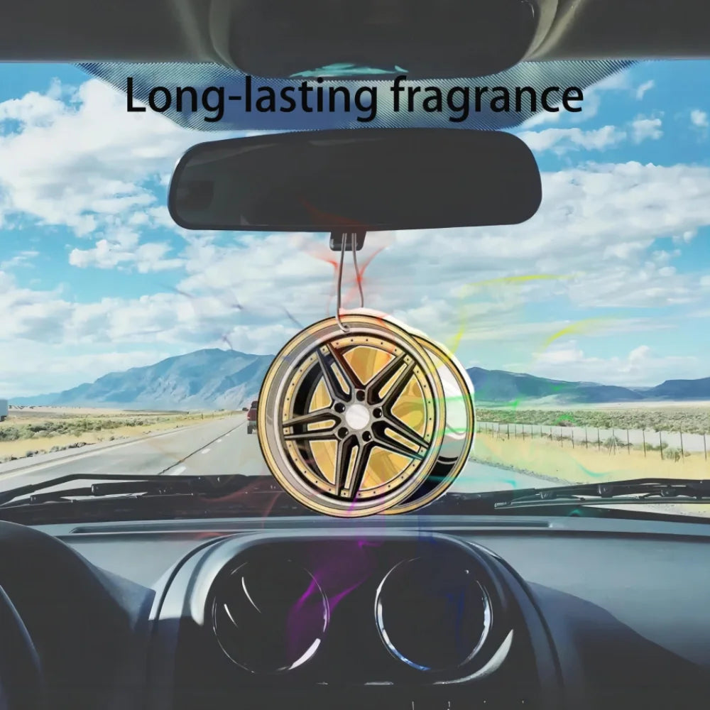Wheel-shaped Japanese car air freshener, hanging air freshener, perfume fragrance