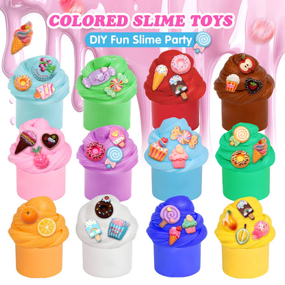 Random Color  Slime Kit for Kids, Soft Stretchy Non-Sticky Slime, Stress Relief Sensory Toy, Safe DIY Gift for Boys and Girls