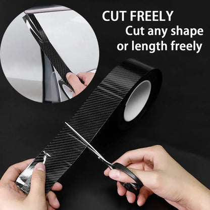 1-10m Nano Carbon Fiber Car 3D Tape Sticker Wrap Door Mirror Paste Protector Strip DIY Protection Film Waterproof Adhesive Vinyl