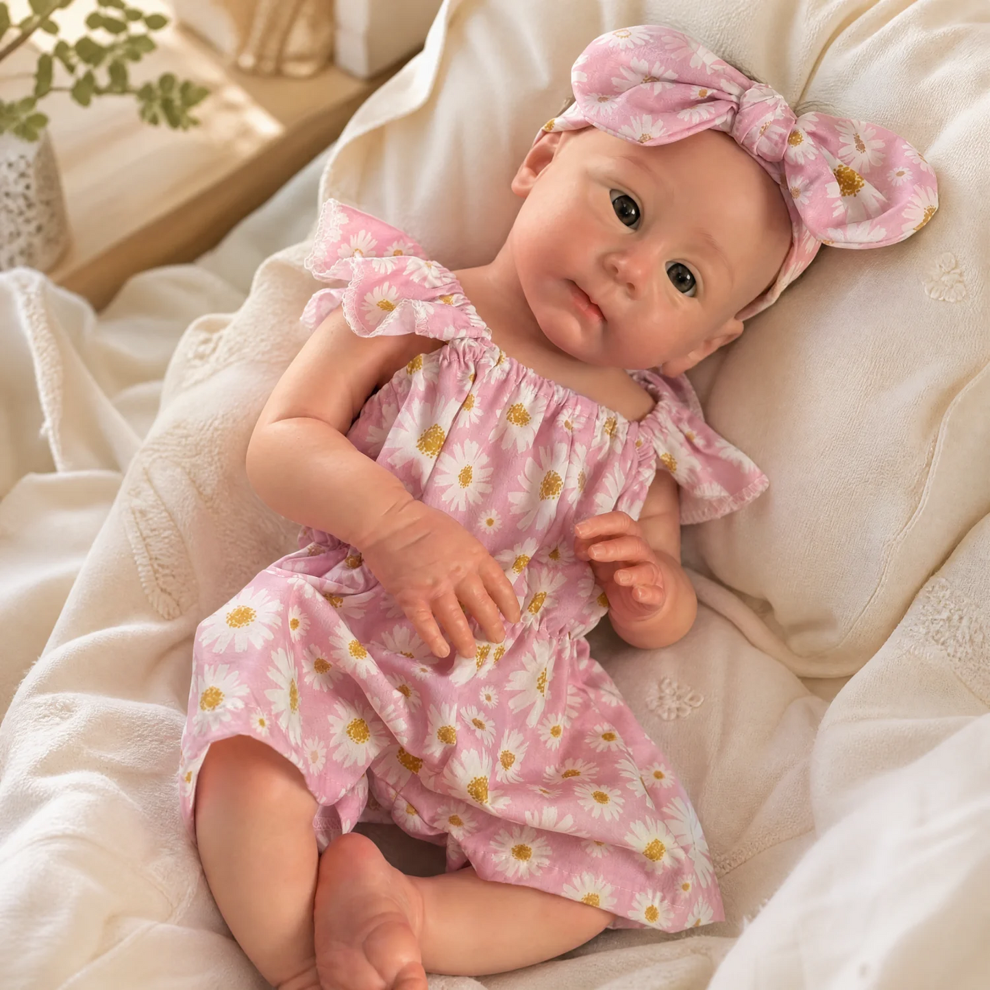 18Inch Cuddly Open Mouth bebê reborn de silicone sólido Girl Doll With Painted & Unpainted Skin Reborn Girl Doll For Collectors