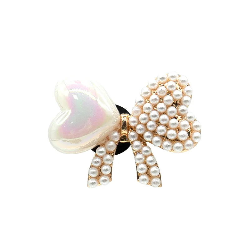 1pcs Metal Shoe Charms Flowers Butterfly Shoe Decorations Perfume Bow Tie White Sandals Pins for Women Girls Favor Gifts
