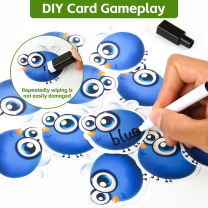 Sight Words Learning Game, Dolch Word Literacy & DIY Swat Educational Games with Dry Erasable Fly Flash Cards, Reading Phonic
