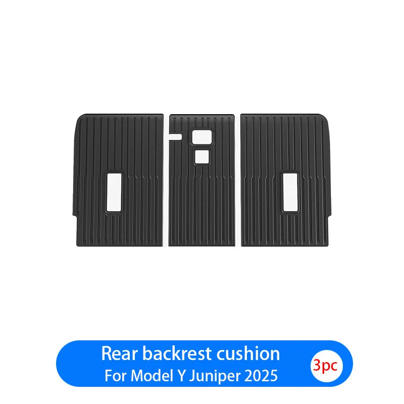 For New Tesla Model Y Launch 2026+ Juniper 2026+ TPE Floor Mats & Cargo Liner, All Weather Trunk Mats Floor Liner Backrest Mats