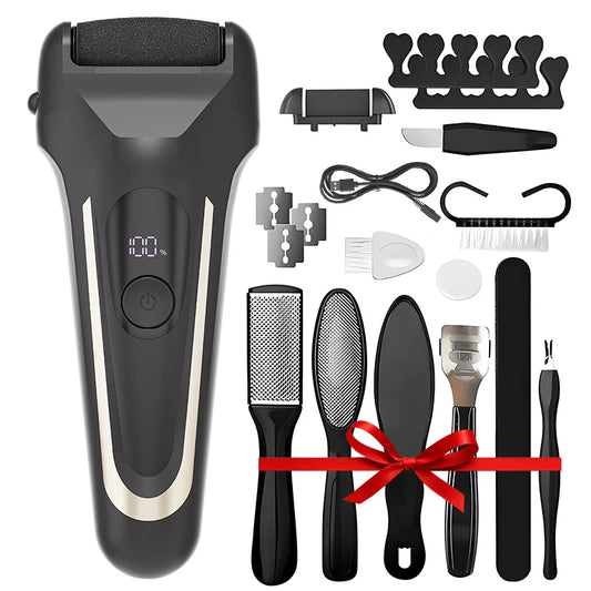 USB Powered Rechargeable Electric Foot Grinder Callus Remover with Adjustable Speeds for Men & Women's Pedicure