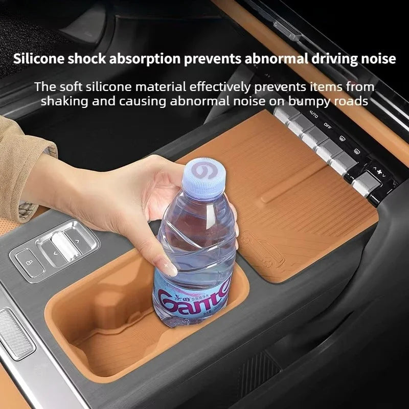 For Chery ICAR V27 2026 Silicone Cup Holder Mat Wireless Charging Anti Slip Pad Tailgate Storage Box Interior Accessories Kit