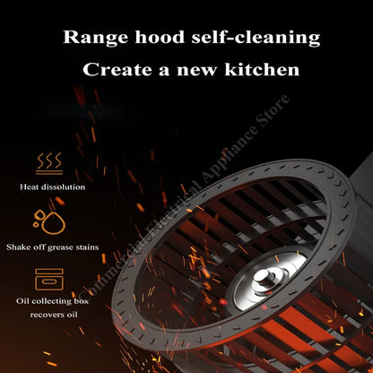 Range Hood With Voice and Waving Smart Control Low Noise Cookware Chimney Smart Sensor Kitchen Range Hood