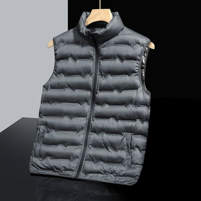 8XL Men Winter Brand Warm Vest Jacket Autumn Lightweight Outwear Vests Waistcoat Men Outfits Fashion Sleeveless Jacket Vest Male