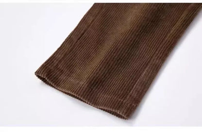 Autumn Winter Thiened Women's Casual Pants Lamb Velvet Harem Pants High Waist Straight Legged Fce Lined Mom Jeans Corduroy
