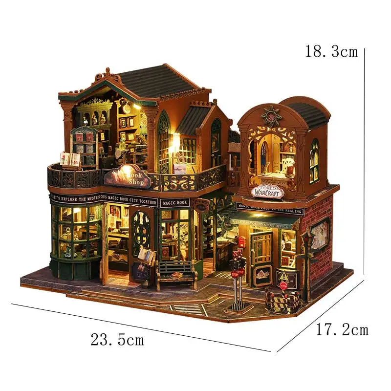 DIY Wooden Miniature Doll Houses Kits Handmade 3D Puzzle Assembly Building With Furniture Lights Dollhouses For Christmas Gift