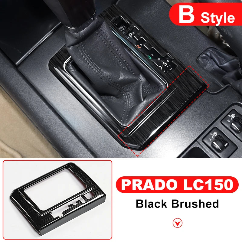 For 2010-2017 Right Rudder Car Toyota Land Cruiser Prado 150 Stainless Steel Panel Gearbox Cover Lc150 J150 Interior Accessories