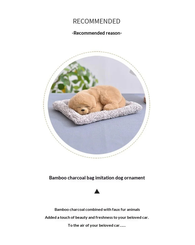 Car Activated Carbon Car Interior Decoration Simulation Dog Center Console Car Supplies Bamboo Charcoal Dog Doll Ornaments