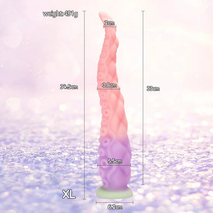 Liquid Silicone Long Anal Plug Octopus Tentacles Adult Sex Toy Clitoris Anus Stimulation Powerful Suction Cups To Free up Hands.