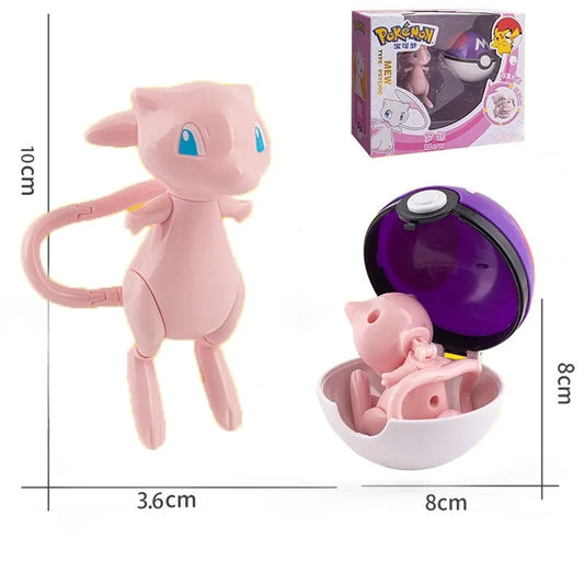 Pokemon Figure ball transform Action Gyarados Charizard Venusaur Blastoise Mewtwo Pikachu Mew Snorlax Poke ball Pokeball gift