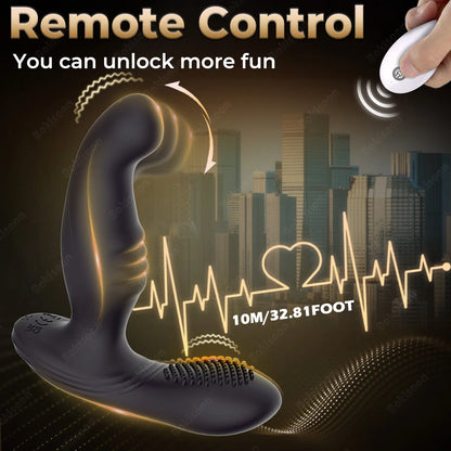 10 Wiggling Anal Plug Butt Plug Prostate Massager Male Sex Toys for Men Sex Toy Anal Vibrator Adult Toys Anal Dildo for Couples