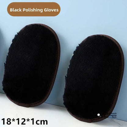 Leather Shoe Cleaning Cloth Glove Style Polishing Towel Soft Brush for Cotton Care Home Use Shoe Care Products Household