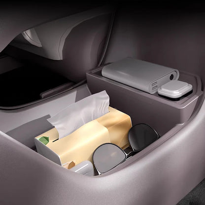 For 2025/2026 ZEEKR 7X Central Control Lower Level Organizer Storage Box Armrest Box Below Silicone Tray Car Accessory