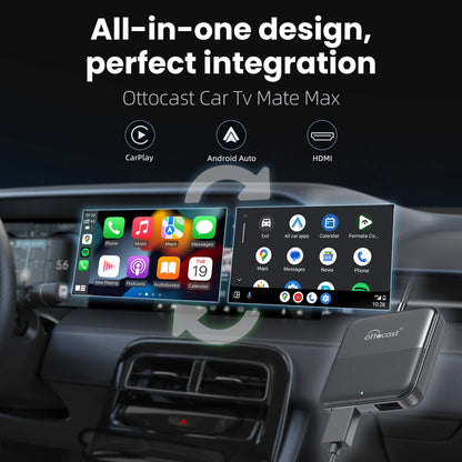 OTTOCAST Car TV Mate Wired to Wireless CarPlay Android Auto  Adapter HDMI Multimedia Video Converter for Fire TV Sticks Game Box