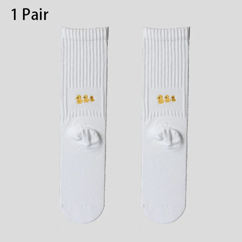 Men's Cotton Work Socks Cushioned Long Running Breathable Ankle Crew Socks Casual Socks for Men Cycling Socks