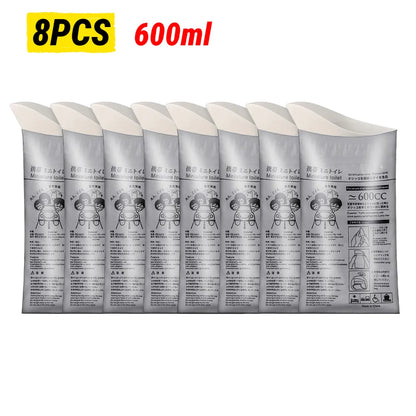 Outdoor Emergency Urinate Bags 600/700ml Disposable Travel Mini Mobile Toilet Unisex Pee Bag Vomiting Bag for Baby Women Men