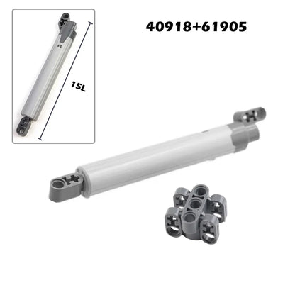 MOC Bricks Technical Parts Pneumatic Pump Small V2 with Reinforced Cylinder Hose Air Power Bricks Compatible With 8800 Blocks