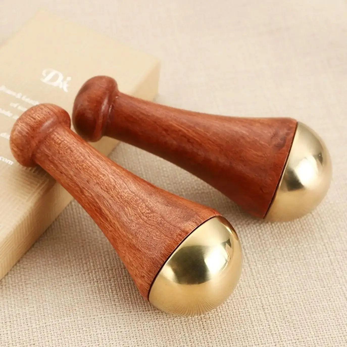 Guasha Massage Tool Face Gua Sha Face Copper Wood Scraping Stick Kansa Hammer Face and Foot Massage