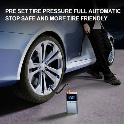 Multi-Function Portable Car Jump Starter & Air Compressor, 2-in-1 Emergency Battery Booster with Tire Inflator