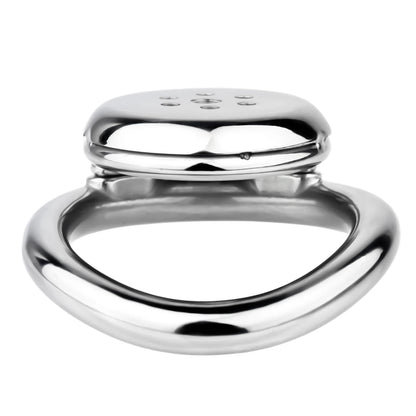 FRRK 268 Flat Button Sissies Male Chastity Cage, 240 Steel Urethral Inverted Chastity Belt, Slave Man Sex Toy Anti-Cheating