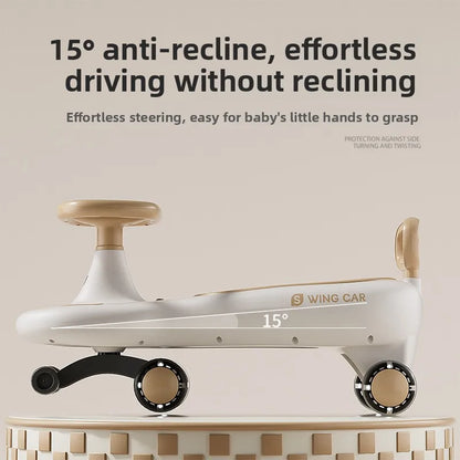 Kids Wobble Car 1 12 Anti Tip Silent Wheels Music Rocking Adults Sit Anti-rollover Children's Wiggle Car Adults Can Sit
