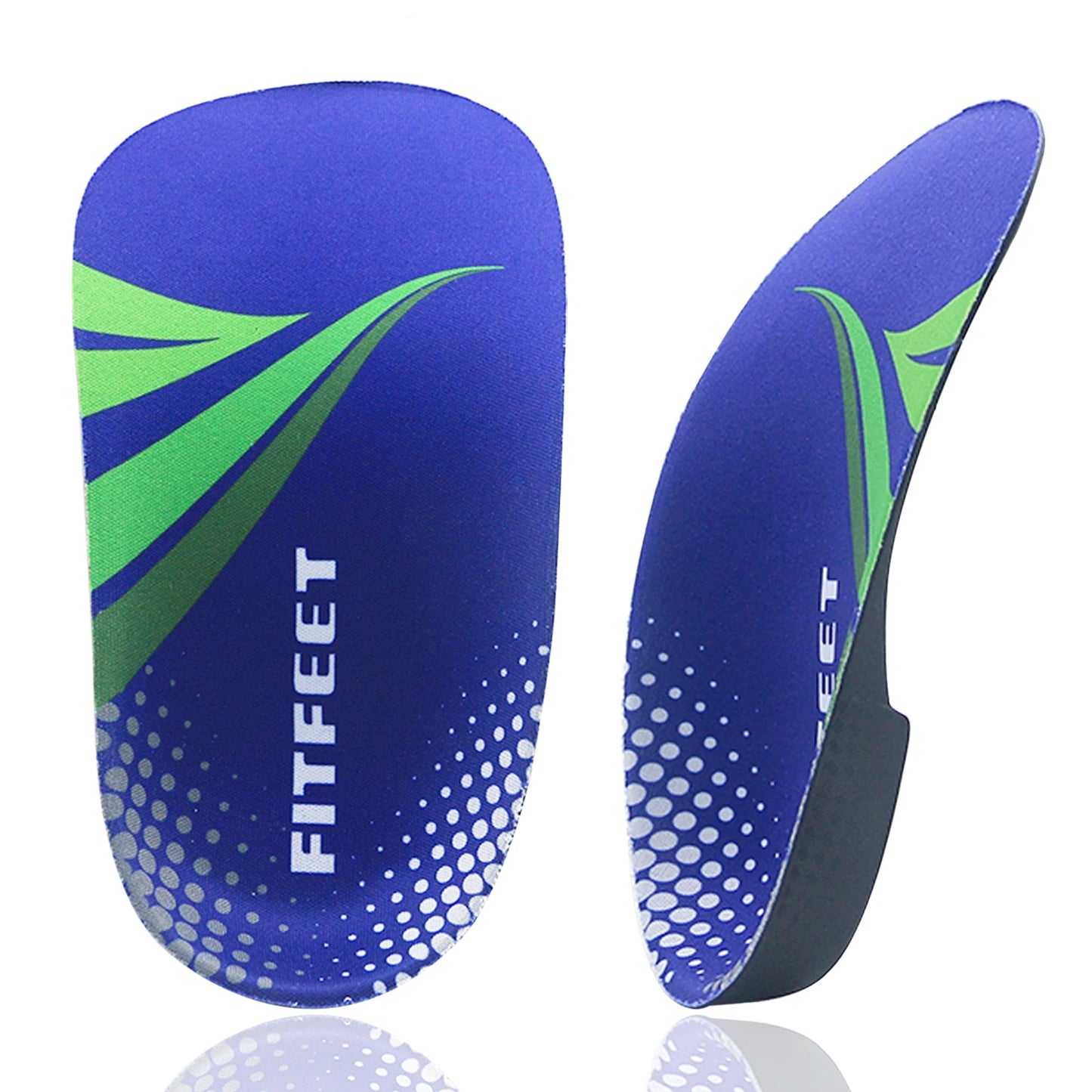 RooRuns Orthopedic Arch Support Shoes Insoles 3/4 Length Flat Feet Shoes Pads for Feet Plantar Fasciitis Heel Pain Relief Unisex
