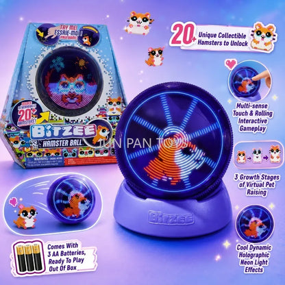 Original Bitzee Hamster Ball Electronic Interactive Virtual Pets Touch LED Light Figure Collectible 20+ Characters Kids Gift Toy