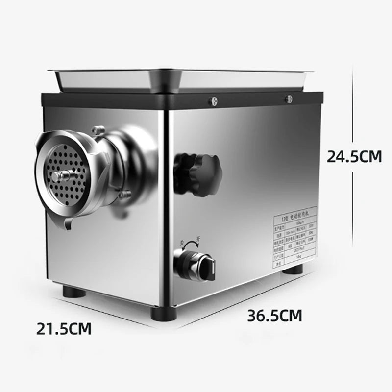 Food Processor Electric Meat Grinder Blender Consumer And Commercial Stainless Steel Meat Grinder Household Appliances 1300W