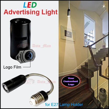 2Pcs Your Customized Logo 13mm Films for Car Door Wireless Cigarette Logo Light & Projector Logo Light