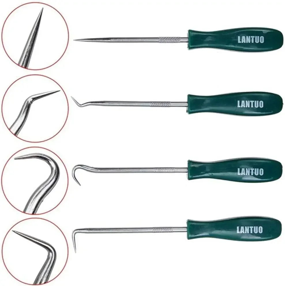 Hot Sale 4Pcs 135mm Car Auto Vehicle Oil Seal Screwdrivers Set O-Ring Seal Gasket Puller Remover Pick Hooks Repair Tools For Car
