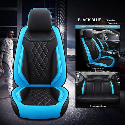 Universal Five-Seater Car Seat Covers Premium Leather Four Seasons Suitable for Most Cars SUVs Off-Road Vehicles