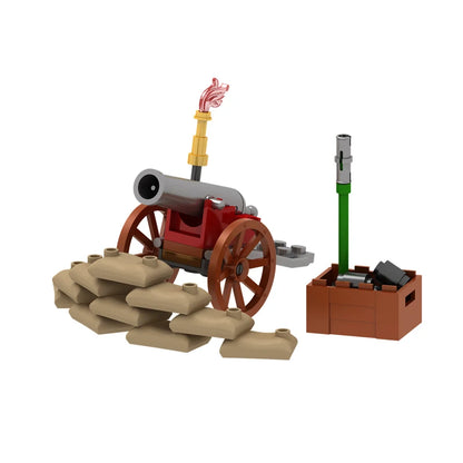 MOC Medieval Military Carriage Carriage Chariot Knight Transport Carriage Weapons Figures Vegetable Wood Bricks Children's Toys