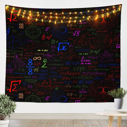 Math Equation Tapestry Mathematics Formula Tapestries for Kids Boys Girls Students Educational Wall Hangings Child Room Decor