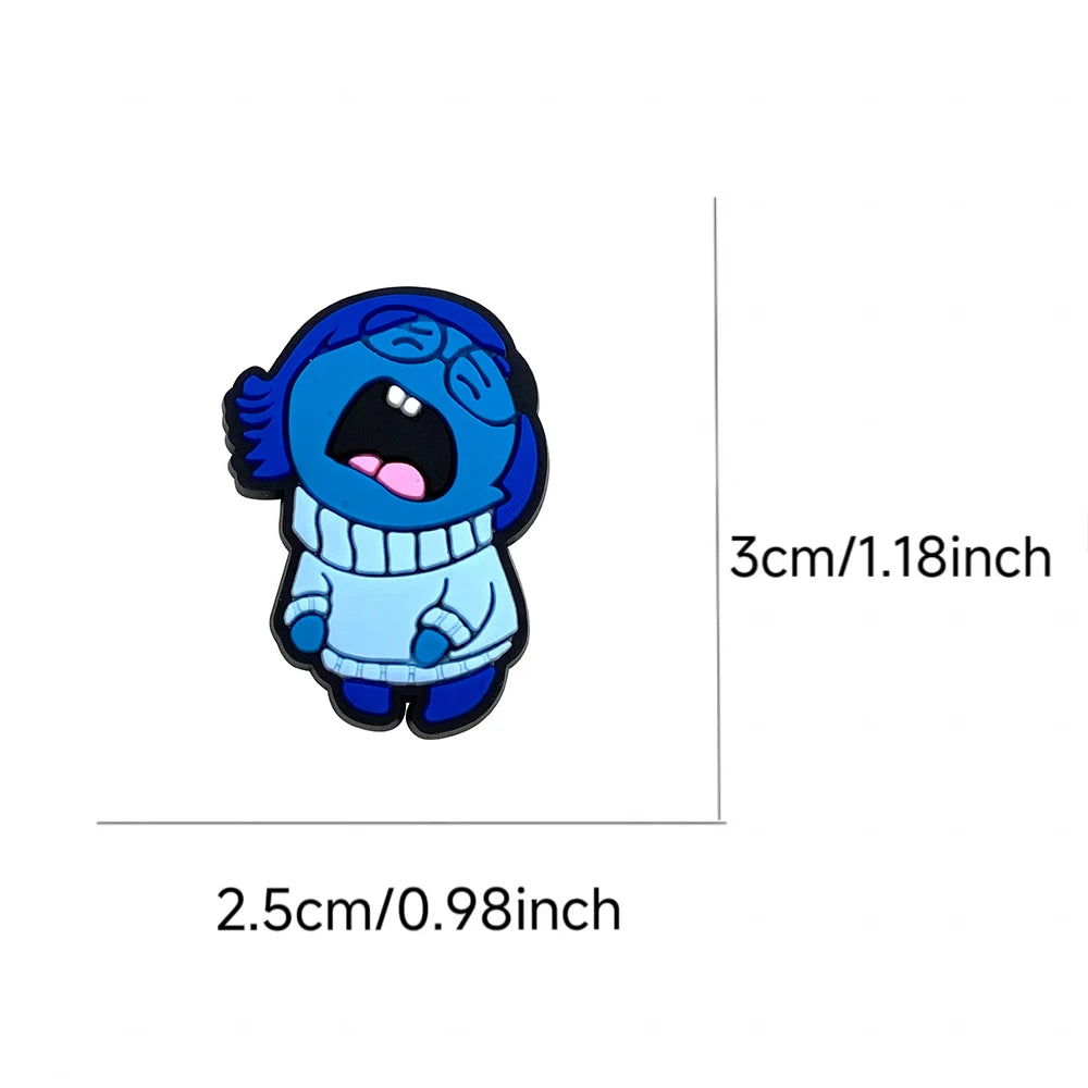 Hot Sales Cartoon Hot Toys Inside Out Series PVC Shoe Accessories Wristbands Slipper Decoration DIY Creativity Party Gifts
