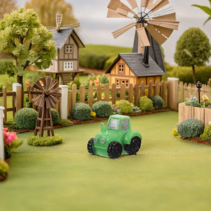 12Pcs Mini Resin Micro Landscape Farm Tractors Detailed Miniature Farmer Vehicles for Fairy Garden Scene Fairy Garden Vehicles