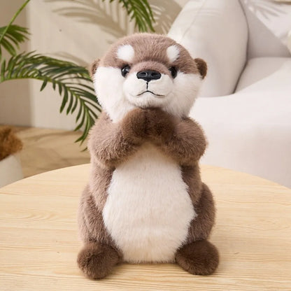 New Cute Cartoon Otter Anime Kawaii Soft Pendant 15/25/35cm Accompany Fluffy Otters Plushies Children's Birthday Gifts