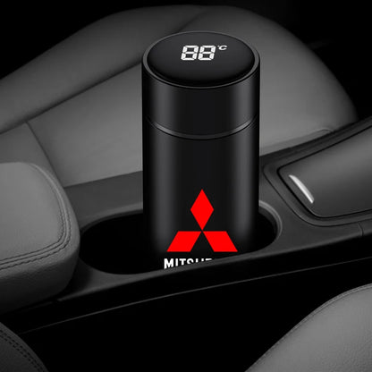 Stainless Steel Thermos Bottle Intelligent Cup Vacuum Flask for Mitsubishi Lancer ASX Outlander Pajero Evolution Car Accessories